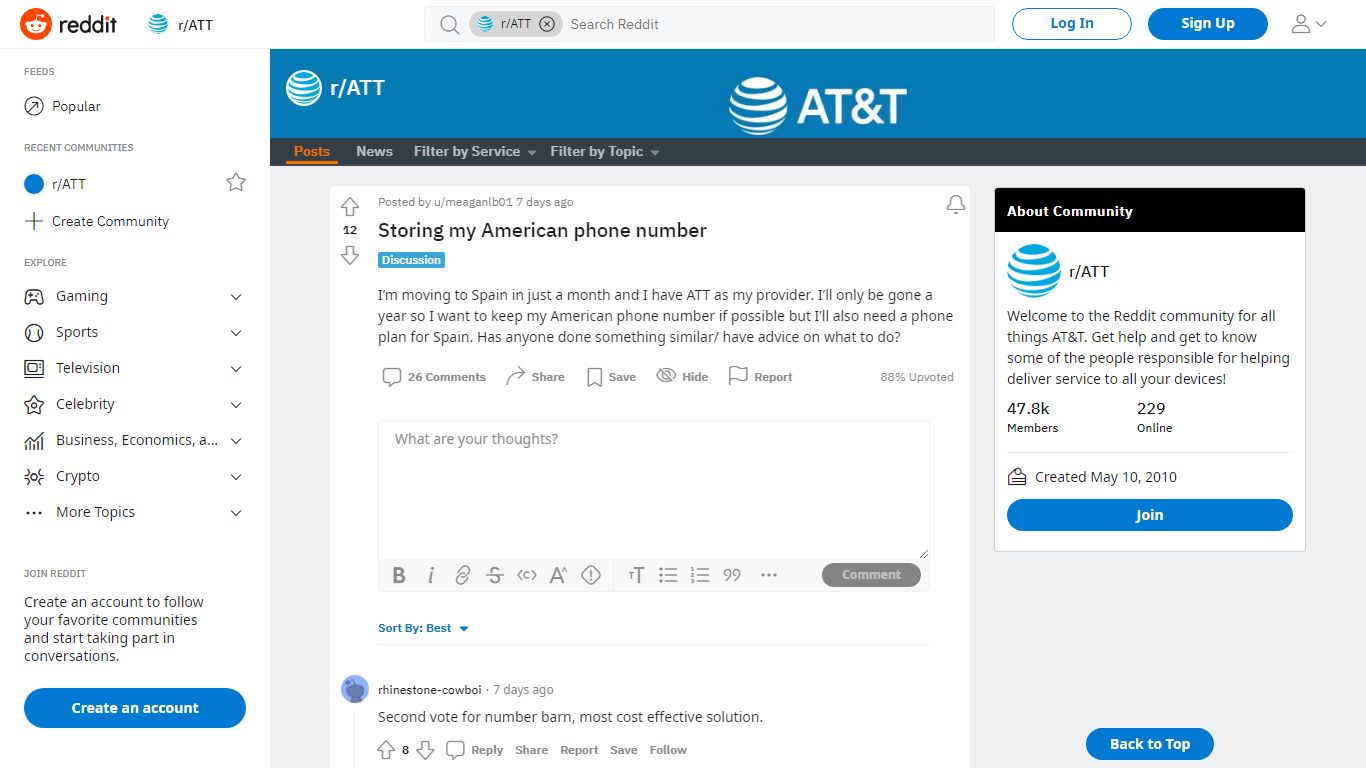 Storing my American phone number : ATT - reddit.com